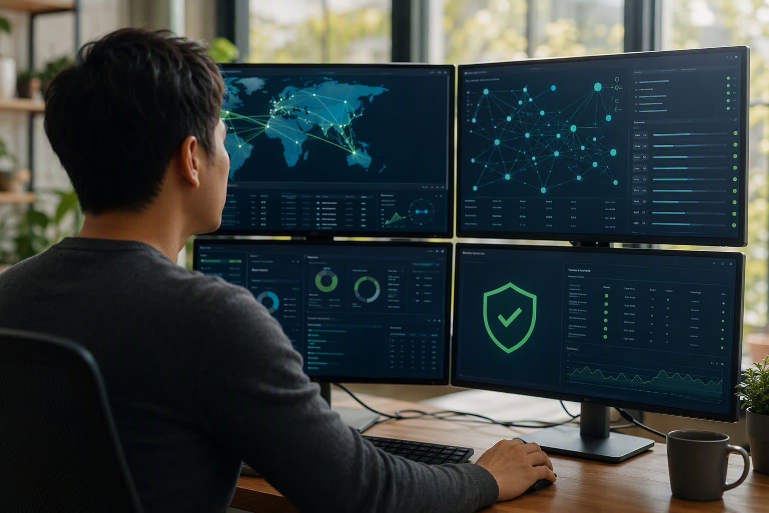 Cybersecurity Network Defense - illustration, Jake Team LLC