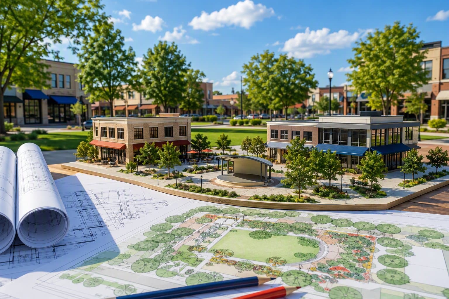 Downtown development plans - illustration, Jake Team LLC