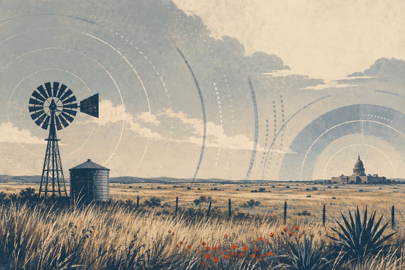 Texas political advertising - illustration, Jake Team LLC