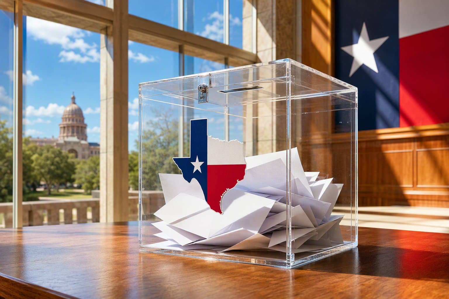 Texas election ballot box - illustration, Jake Team LLC