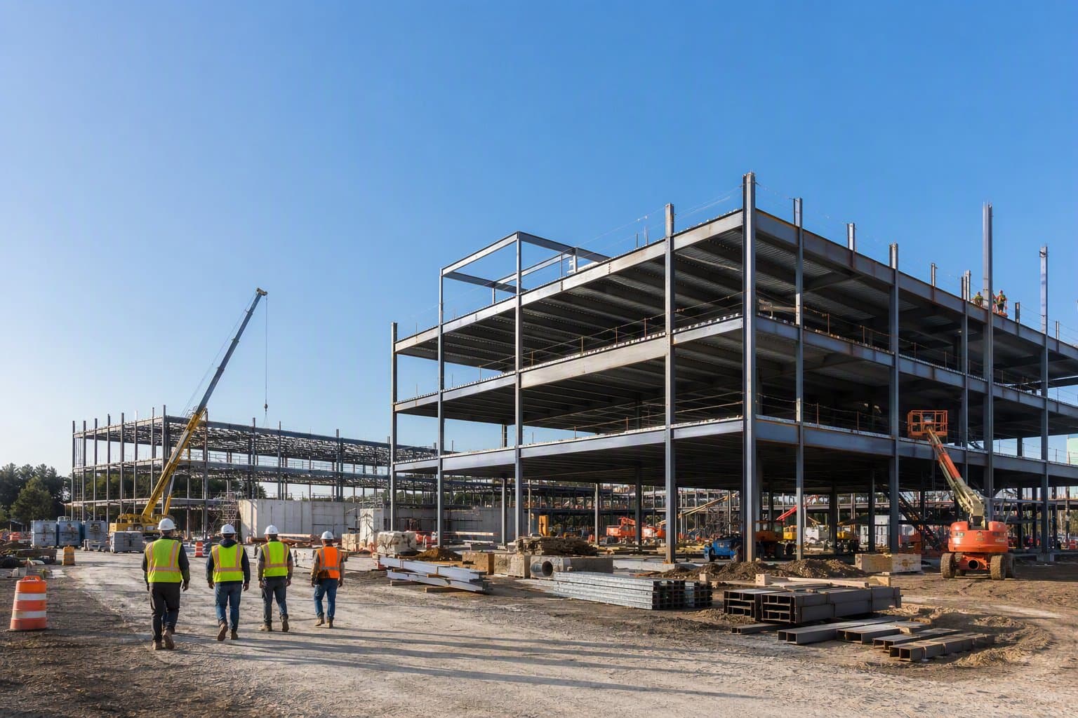 New Corporate Campus Construction - illustration, Jake Team LLC