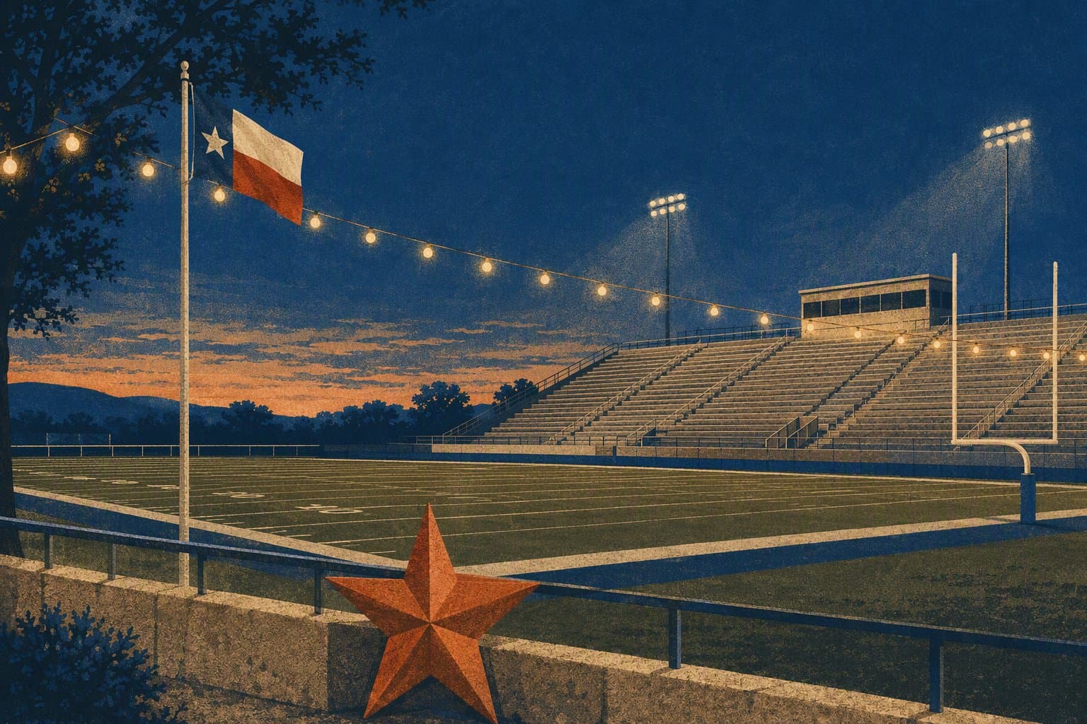 Texas High School Game - illustration, Jake Team LLC