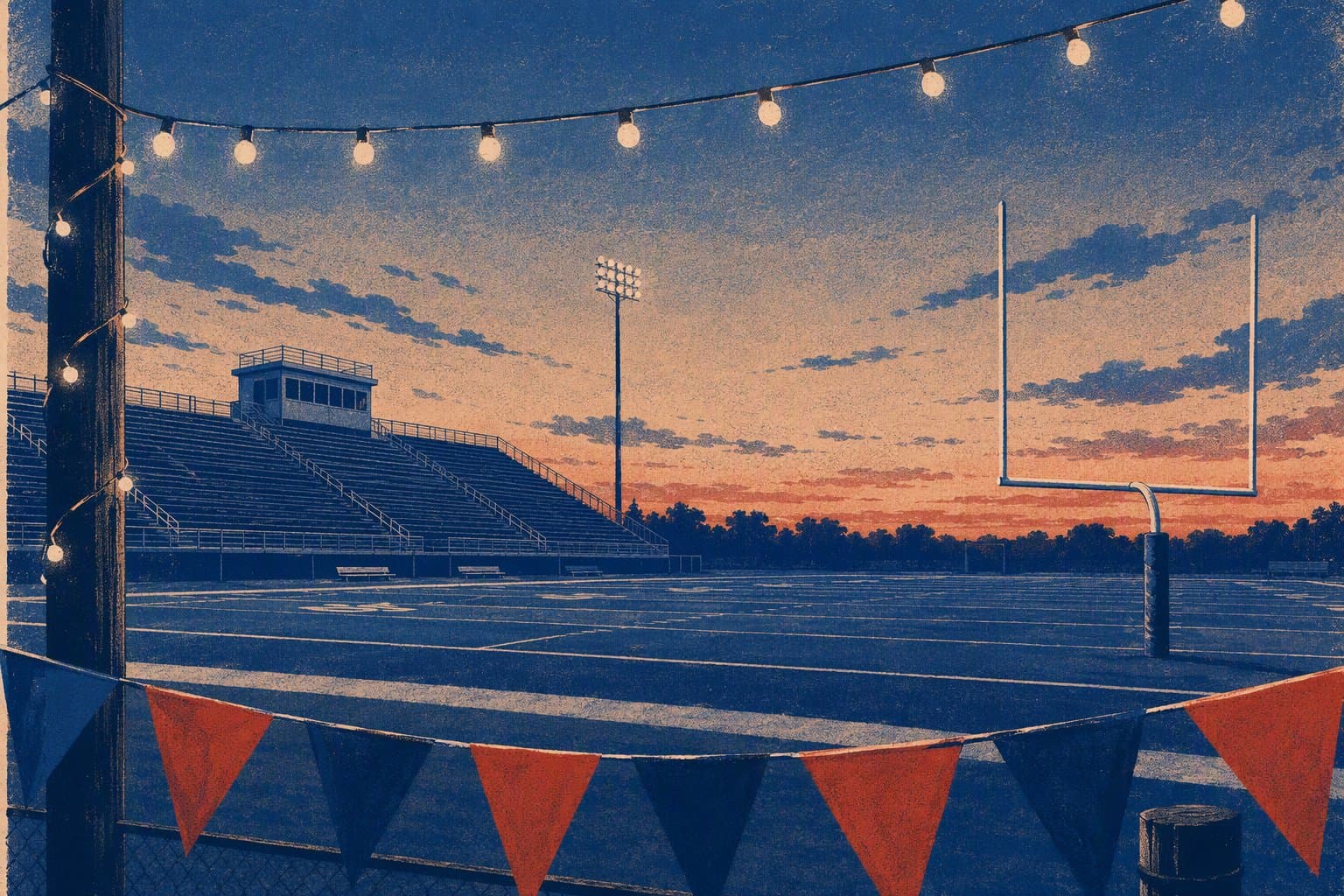 High school football season - illustration, Jake Team LLC