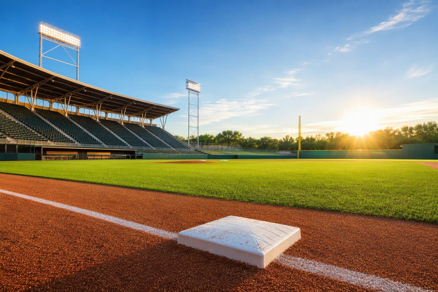 empty baseball stadium - illustration, Jake Team LLC