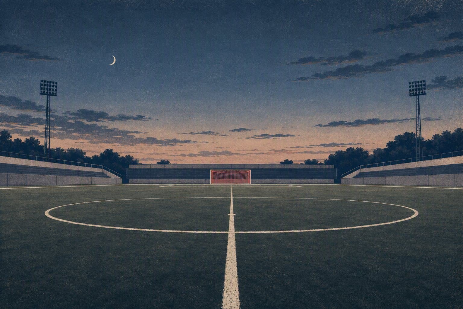 stadium at dusk - illustration, Jake Team LLC