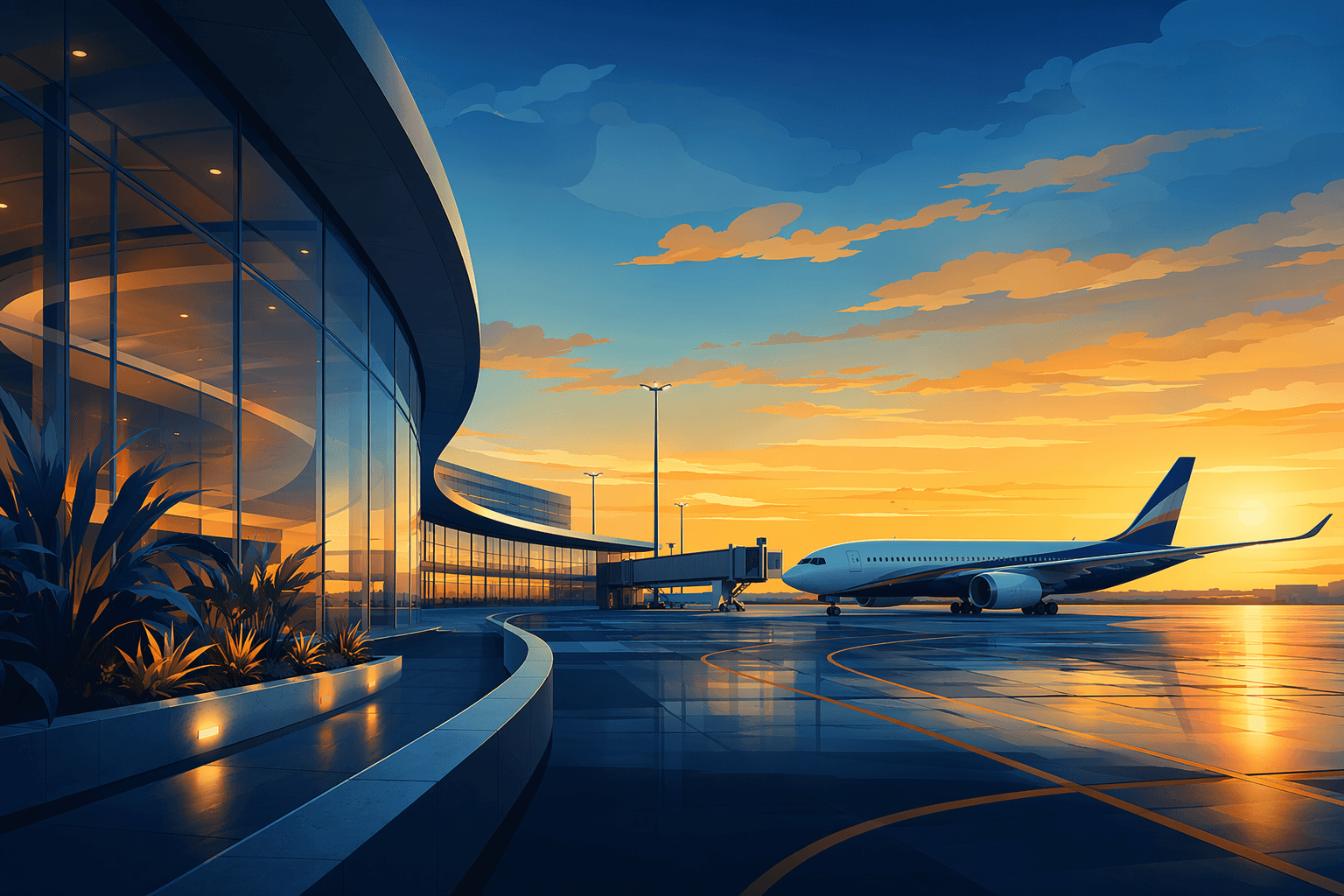 New Airline Service - illustration, Jake Team LLC