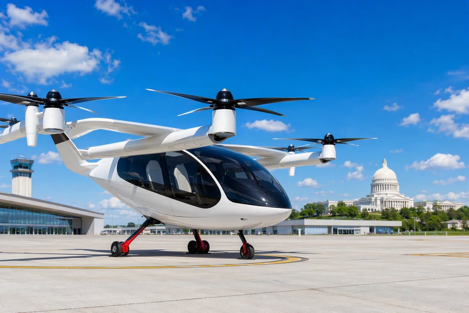 Electric Aviation Testing - illustration, Jake Team LLC