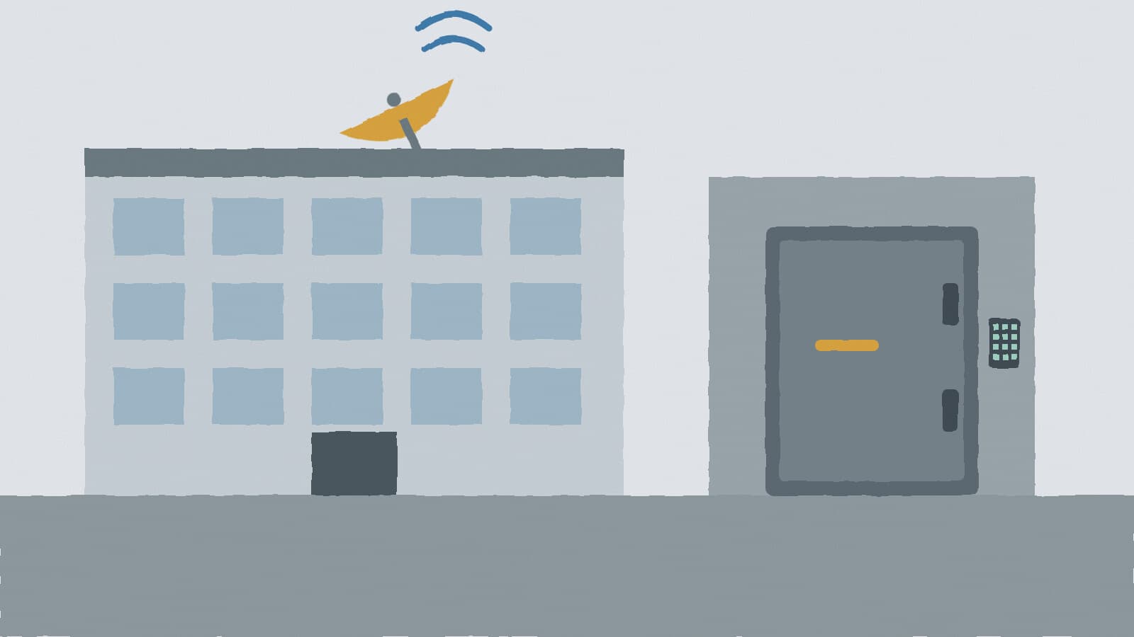 Office and secure-room door - illustration, Jake Team LLC