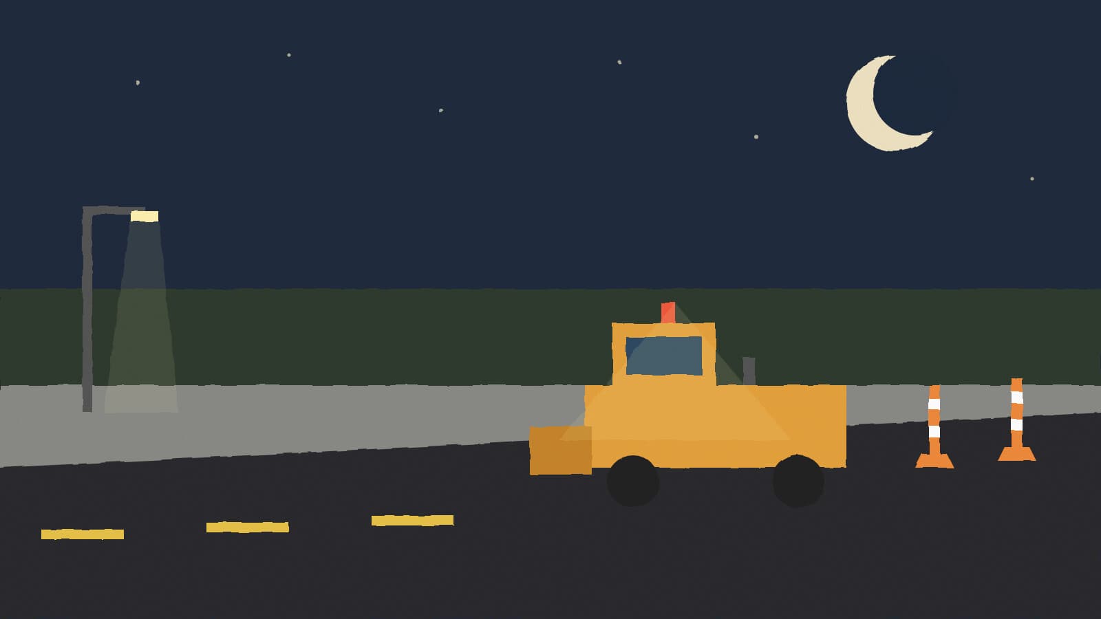 Night paving on a city road - illustration, Jake Team LLC