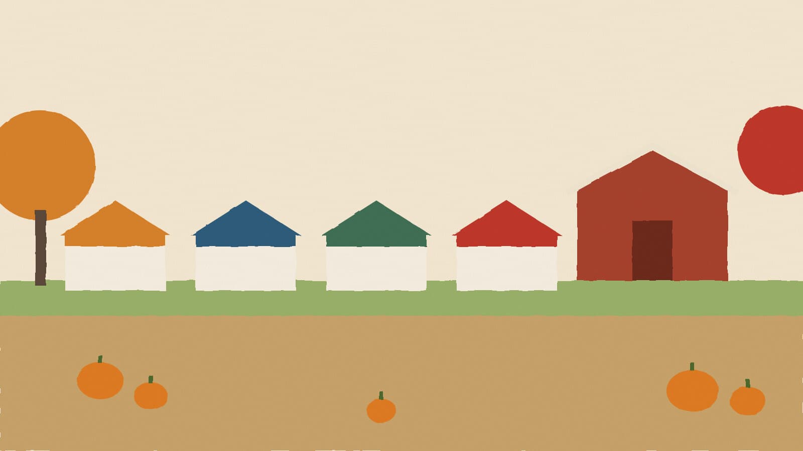 Fall festival tents and barn - illustration, Jake Team LLC
