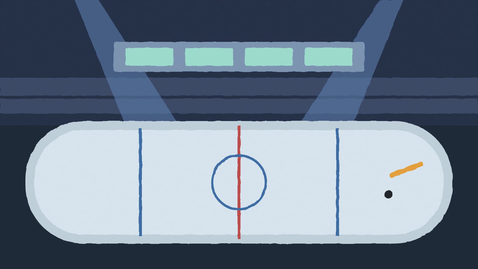 Empty ice rink and arena - illustration, Jake Team LLC