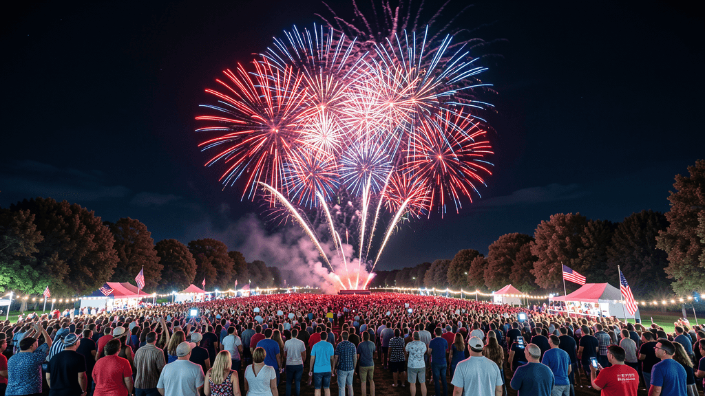 Allen USA fireworks celebration — illustration, Jake Team LLC