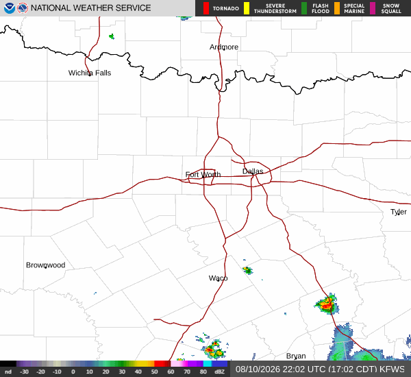 National Weather Service radar for North Texas (KFWS)