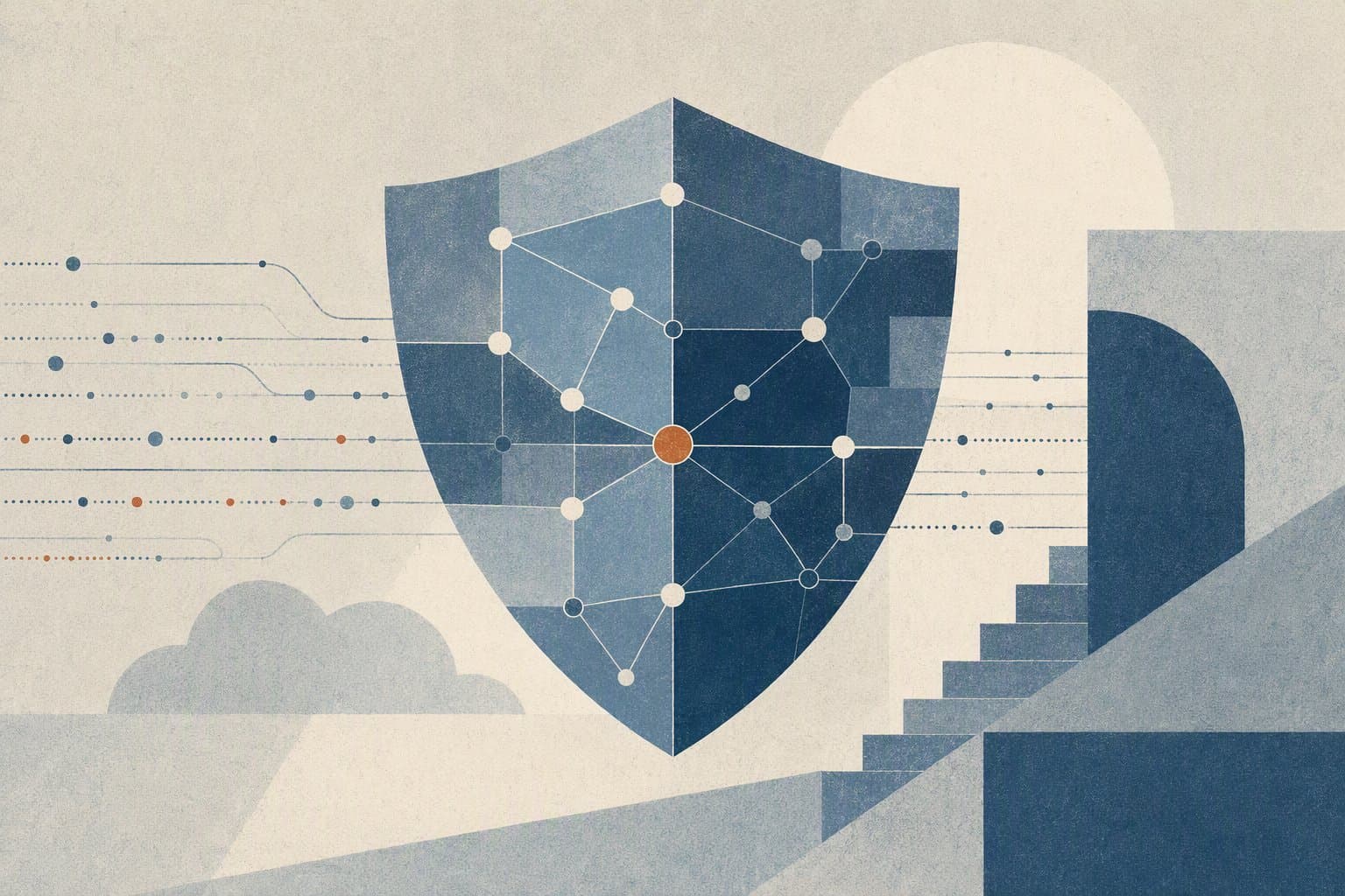 Network Security Shield - illustration, Jake Team LLC