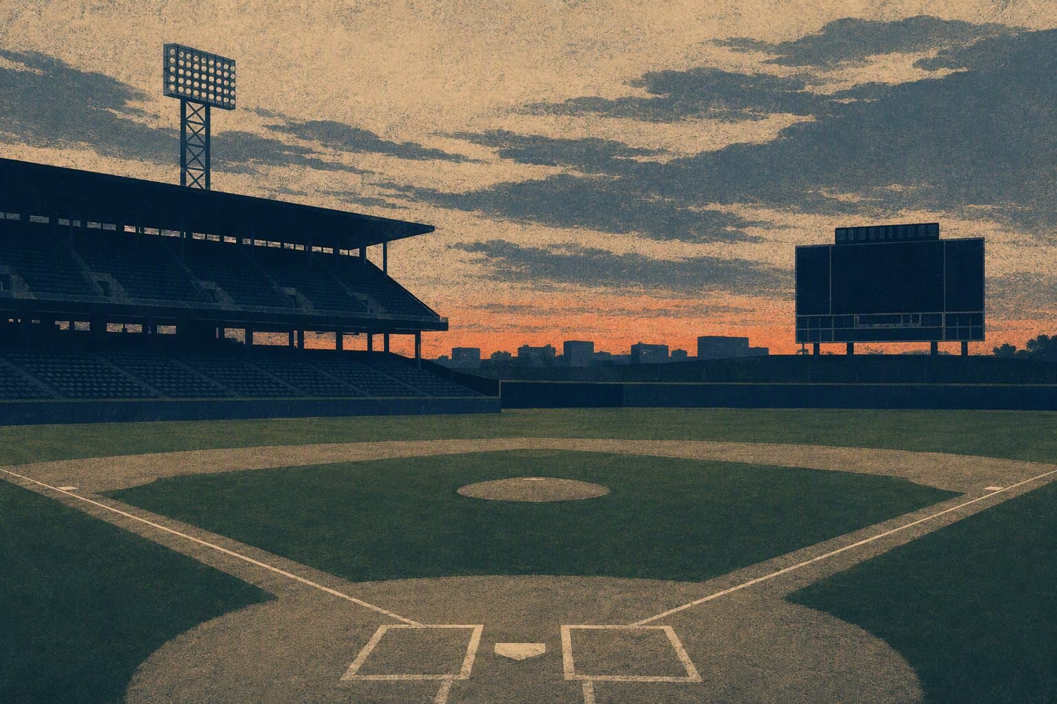 empty baseball field - illustration, Jake Team LLC